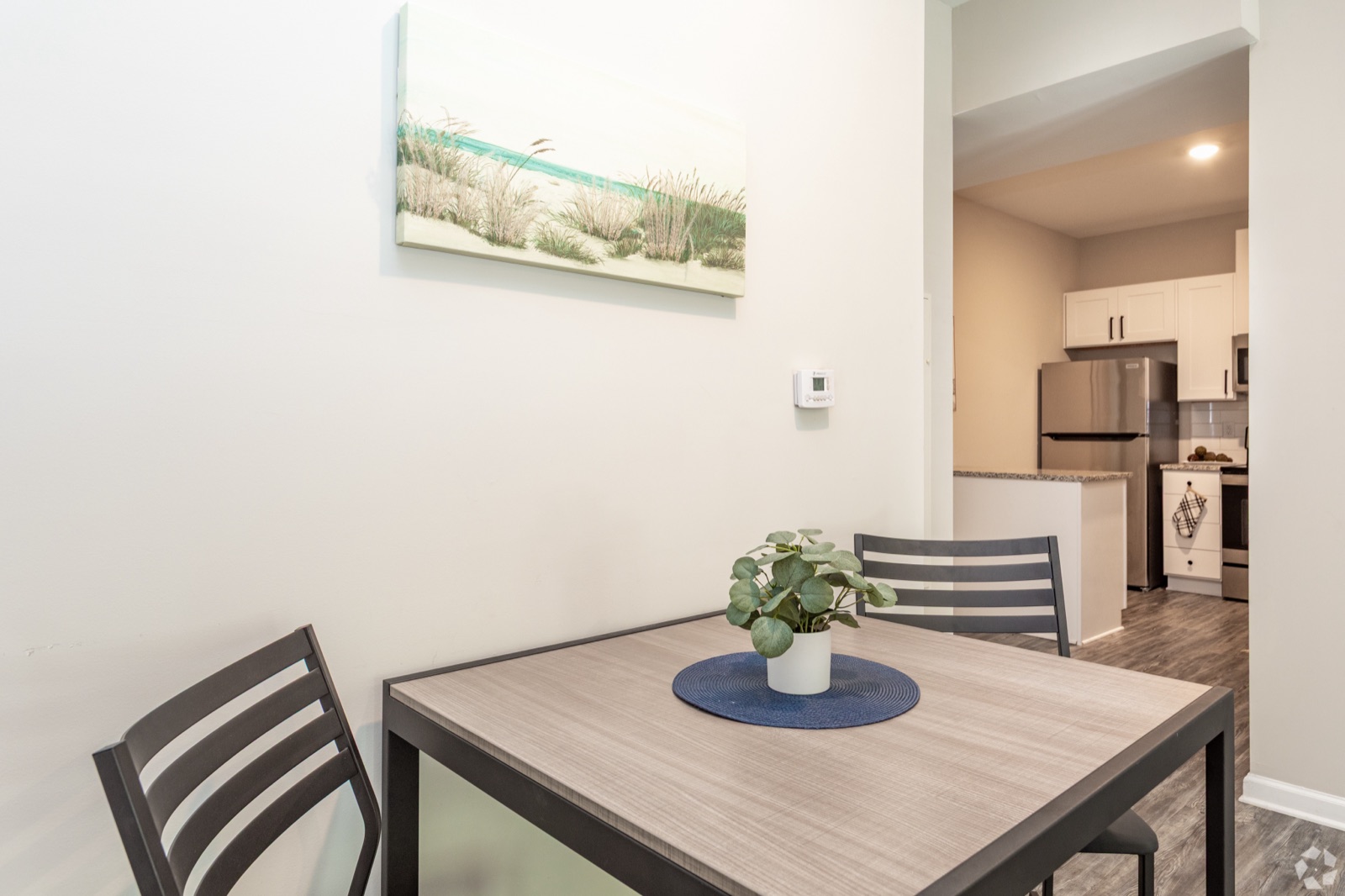 Dining nook open to the kitchen